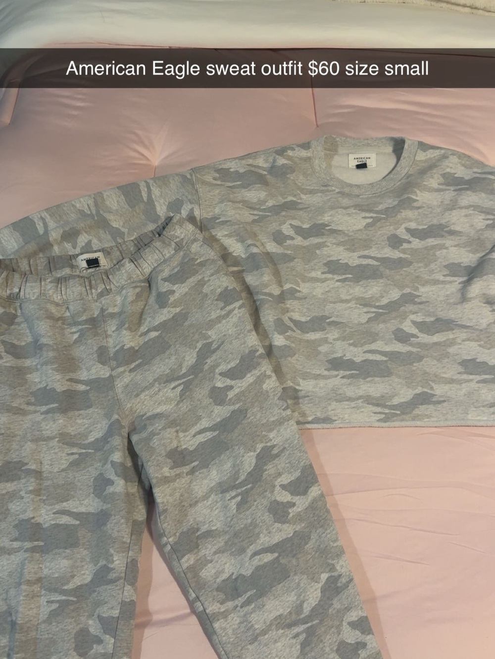 American Eagle Outfitters Gray Camo Joggers - Kids Sweatpants